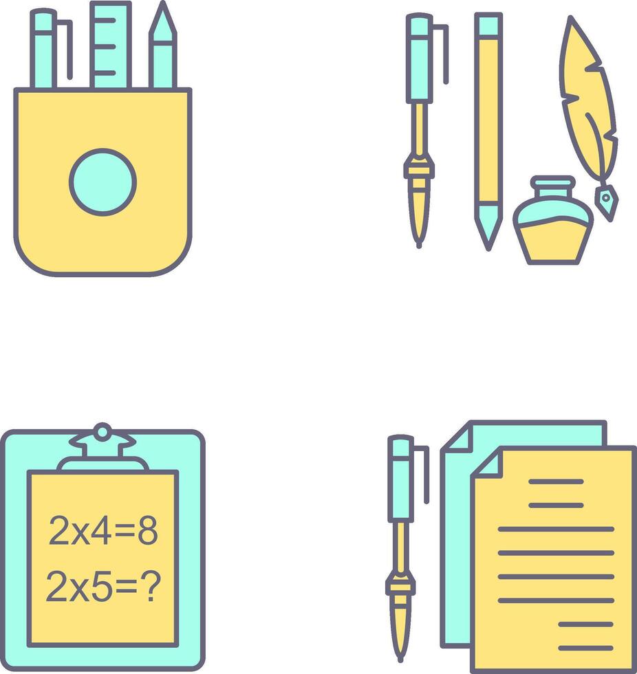 Stationery and Writing Equipment Icon vector