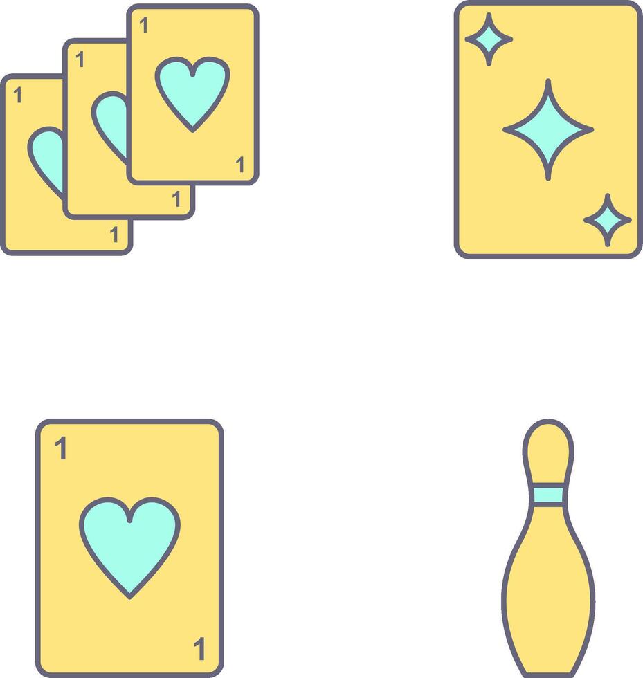 Deck of Card and Card Icon vector