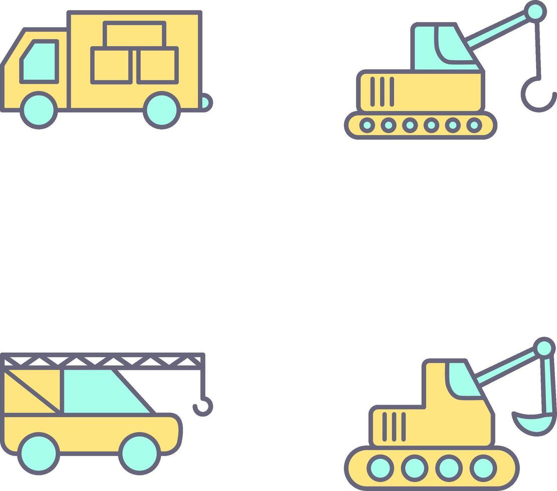 Logistics Car and Lifter Icon vector