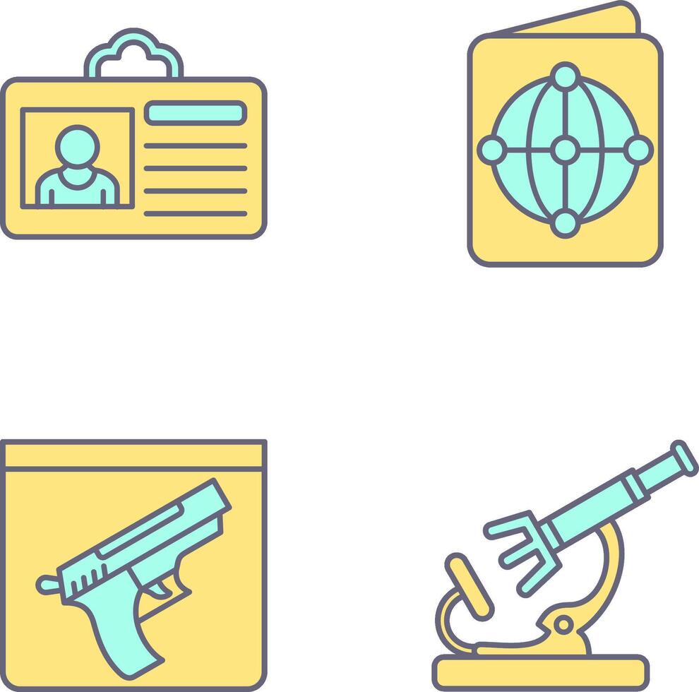 Criminal Card and Passport Icon vector