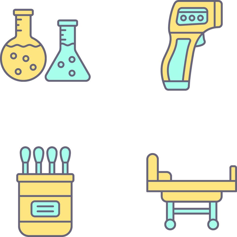 Flask and indicator Icon vector