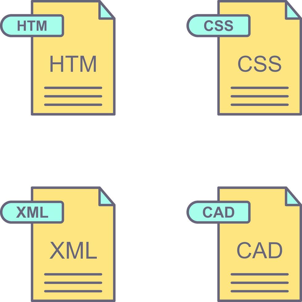 HTM and CSS Icon vector