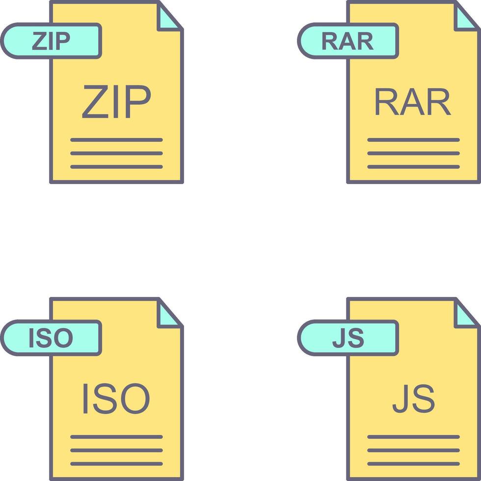 ZIP and RAR Icon vector