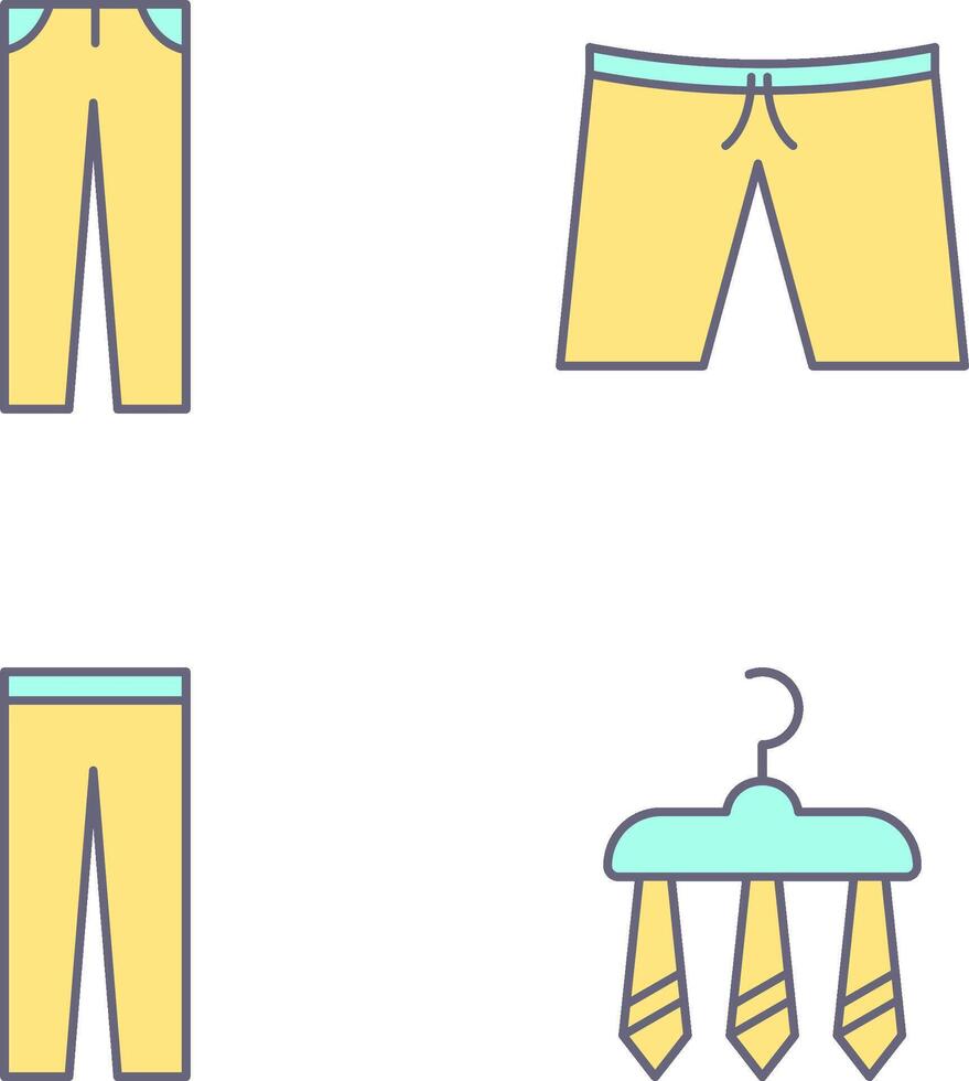 Pants and Shorts Icon vector