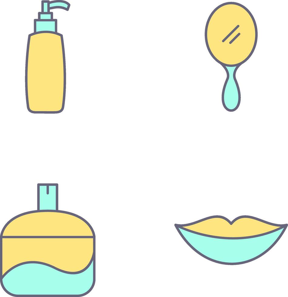 Cosmetic Product and Mirror Icon vector