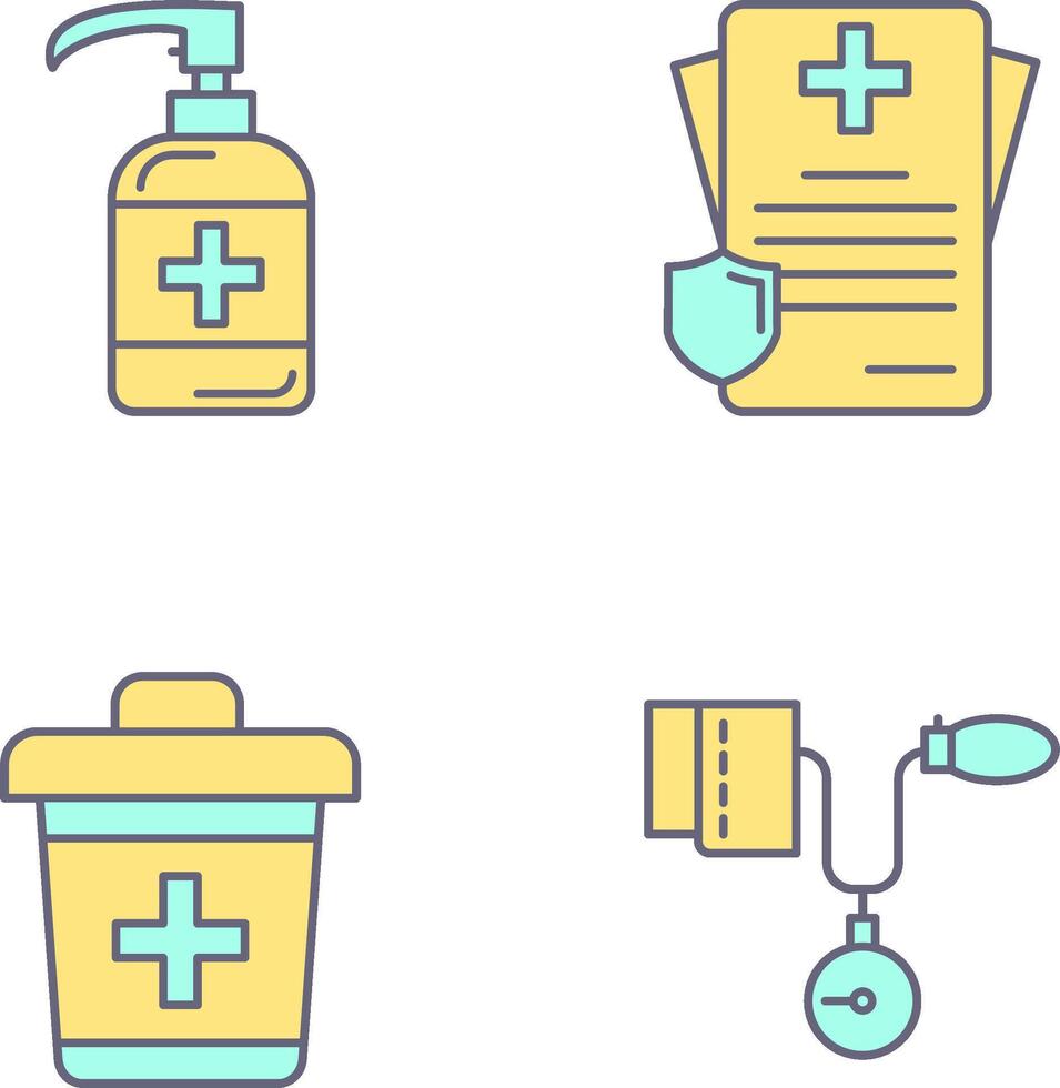Sanitizer and Receipt Icon vector