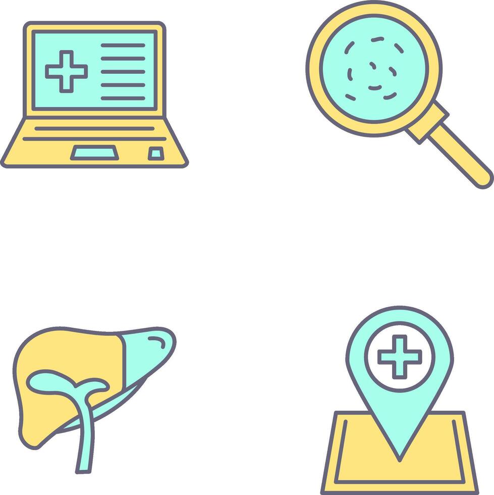 Laptop and Analytics Icon vector