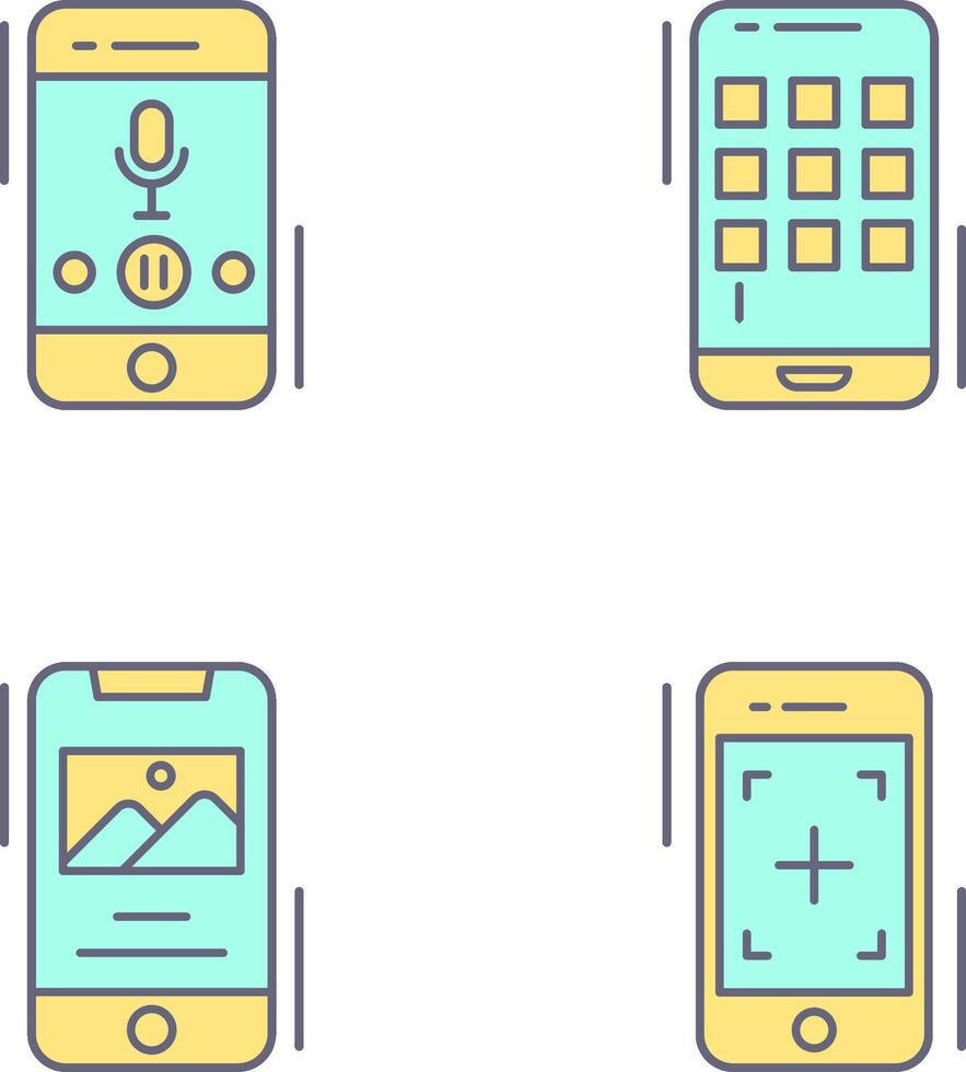 Voice Record and Device Icon vector