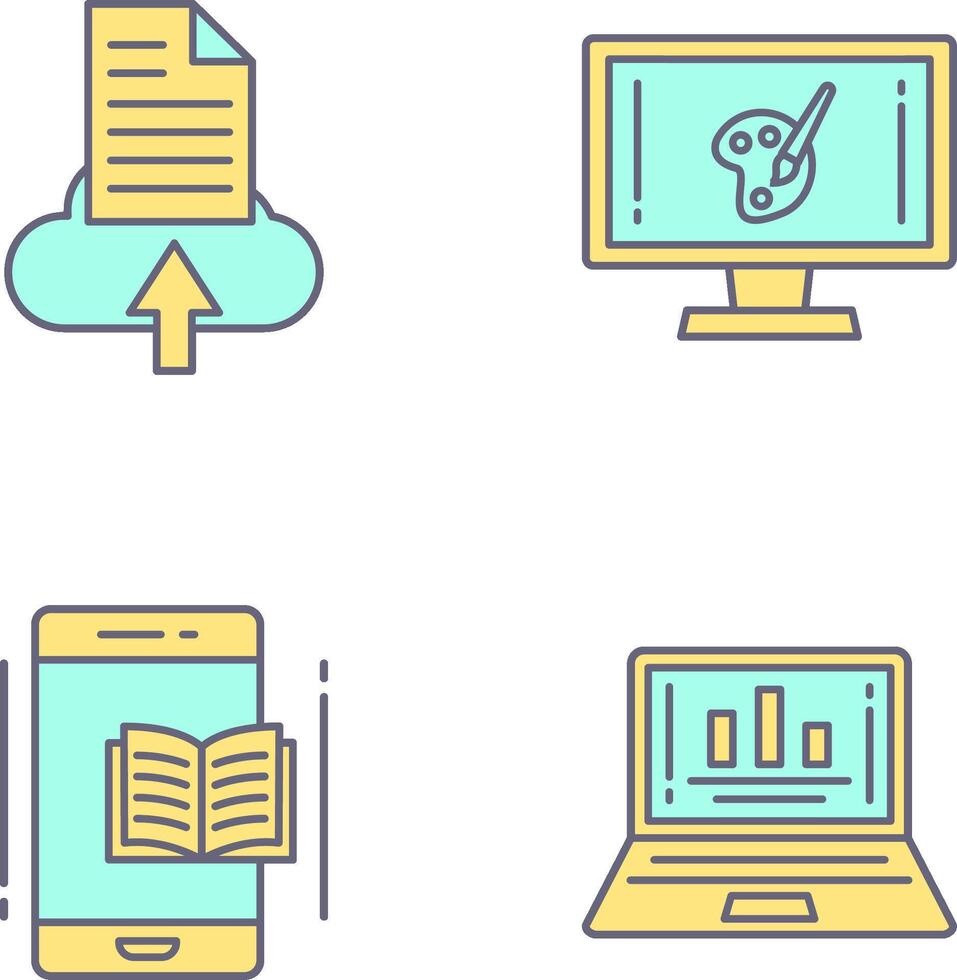 File Upload and Art Icon vector