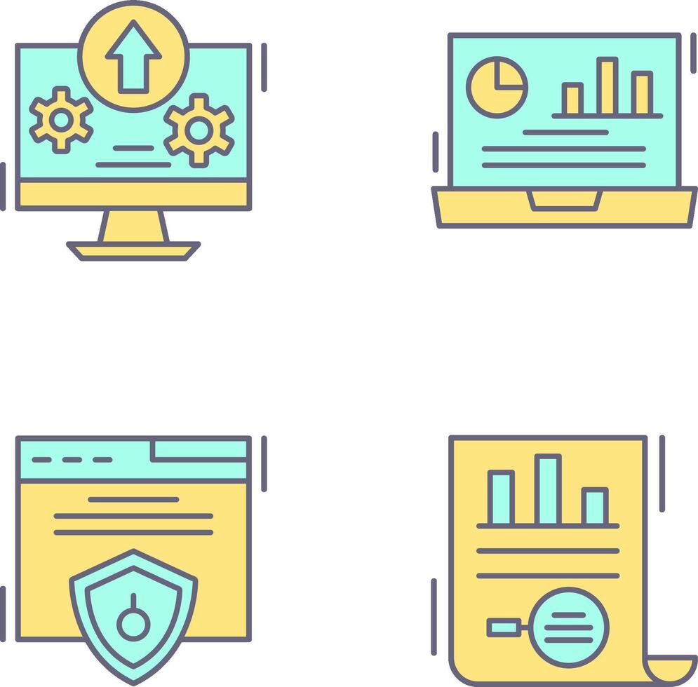 Upload and Dashboard Icon vector