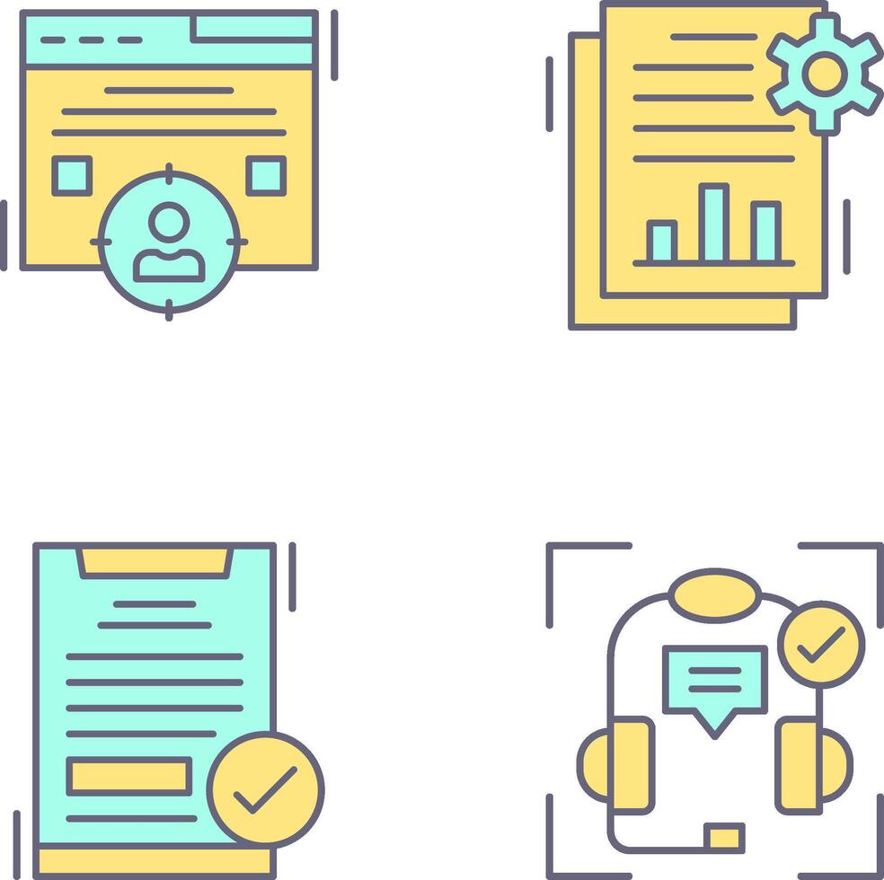 Target Audience and SEO Report Icon vector