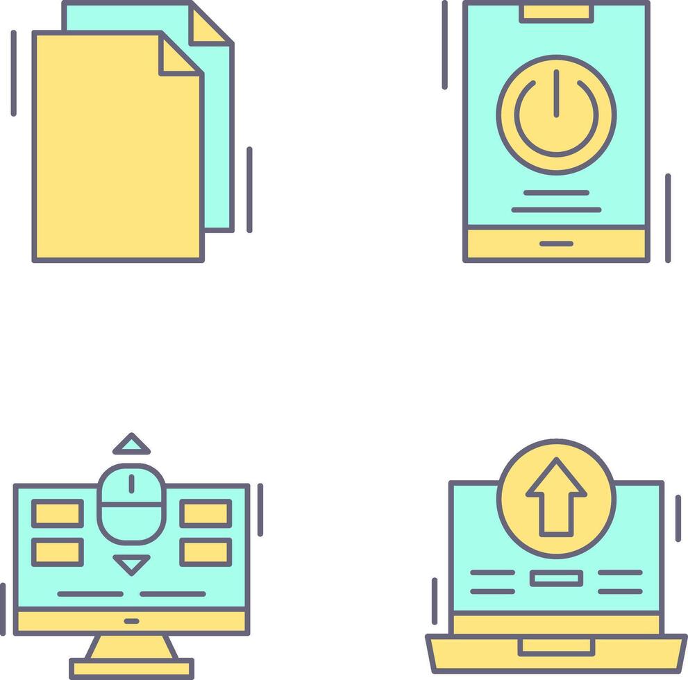 Copy and Power Icon vector