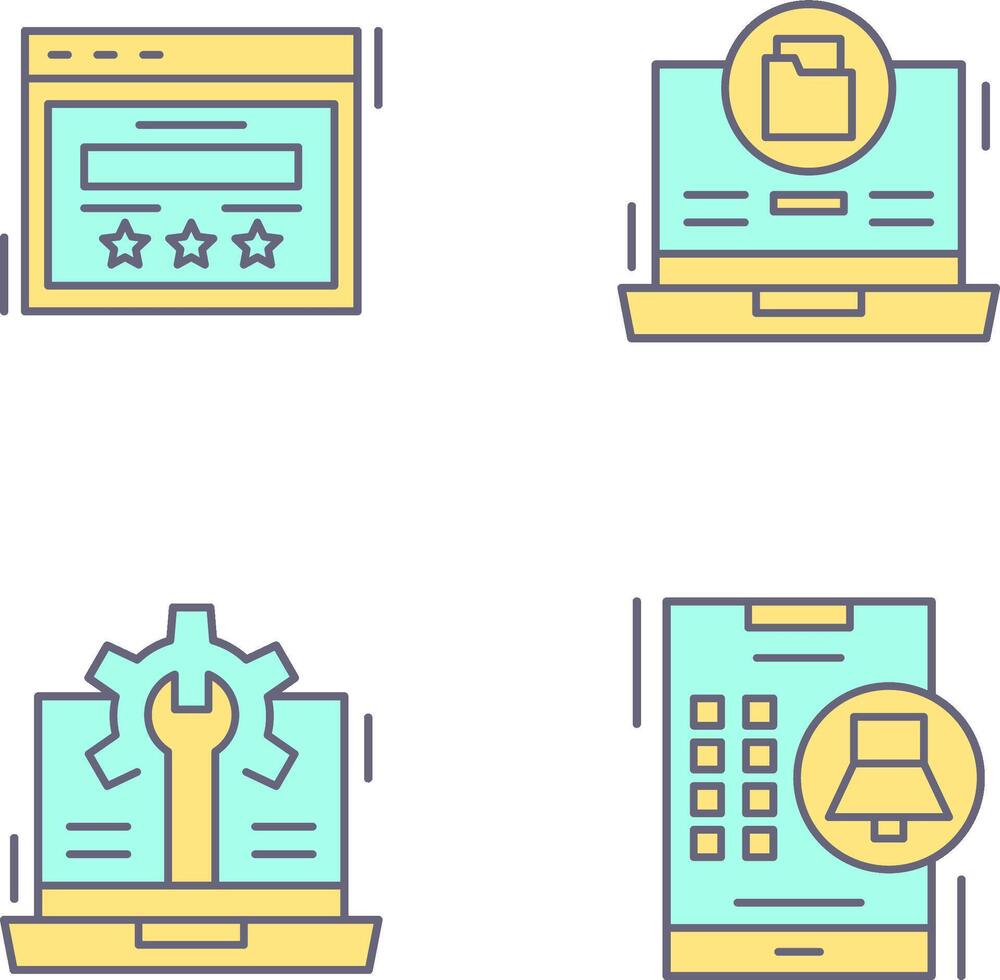 Rating and Data Storage Icon vector