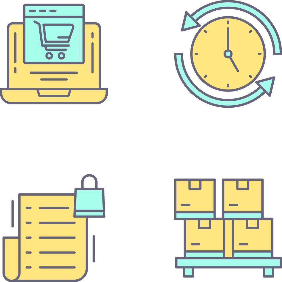 Add to Cart and Run time Icon vector