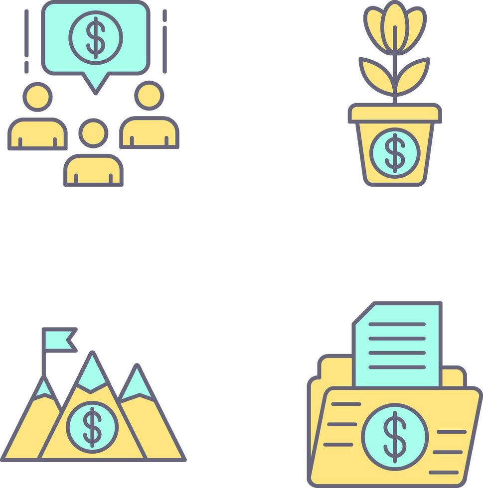 Growth and Money Icon vector