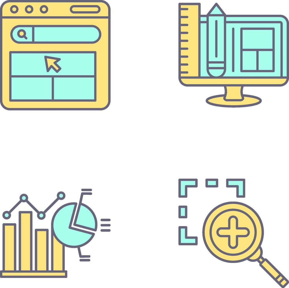 Website and Web Design Icon vector