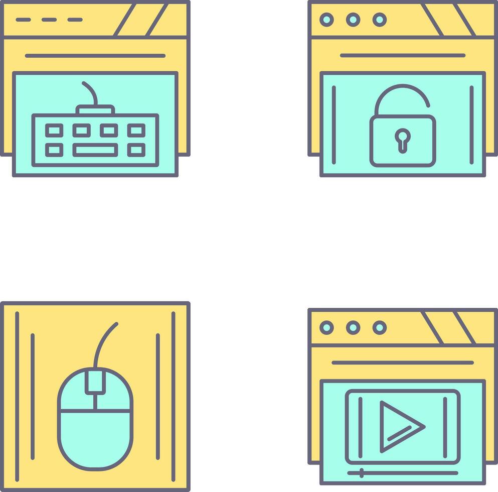 Keyboard and Padlock Icon vector