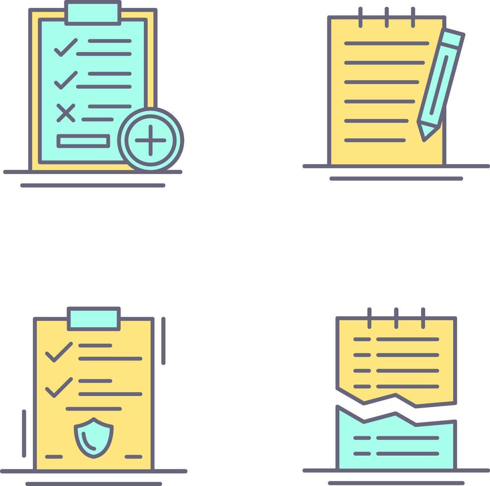 Medical Examination List and Check Up List Icon vector