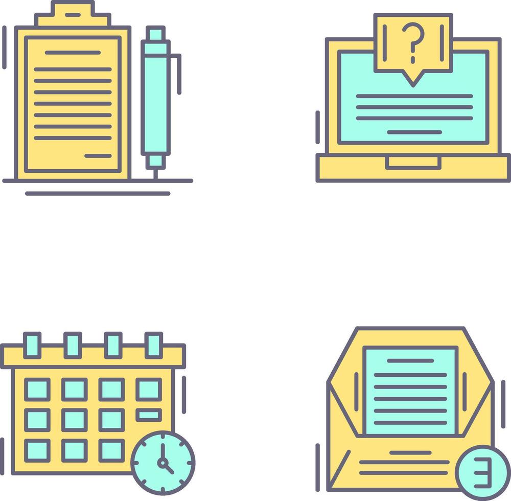 Contract and Question Icon vector