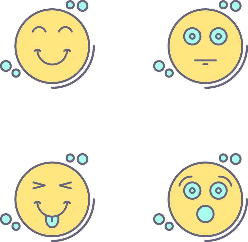 Smile and Neutral Icon vector