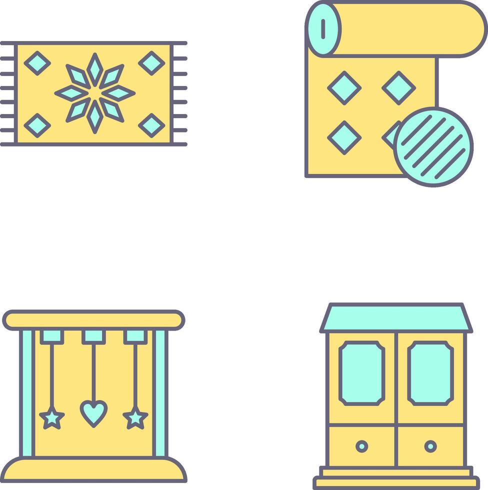 Carpet and Wallpaper Icon vector