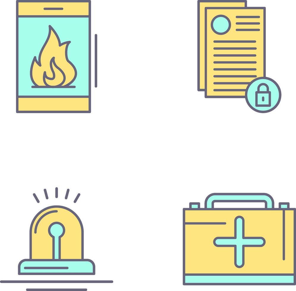 Fire and Privacy Icon vector