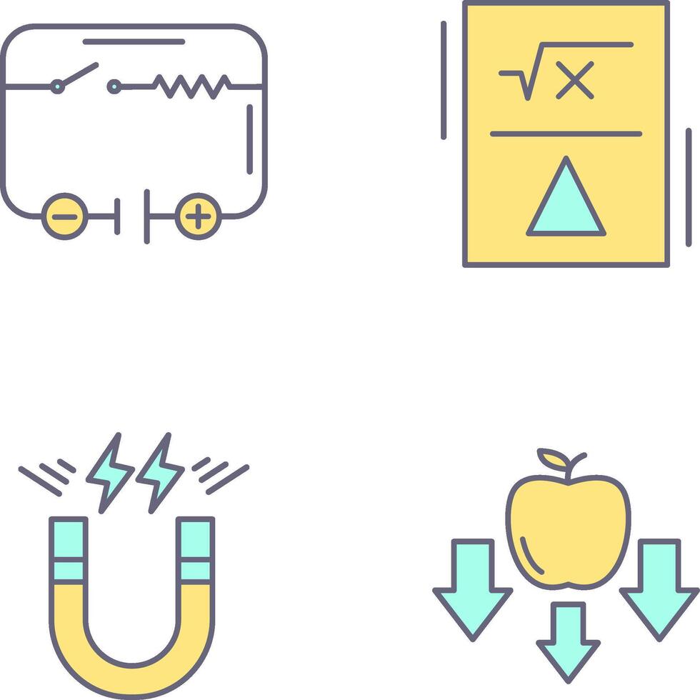 Electrical Circuit and Formula Icon vector
