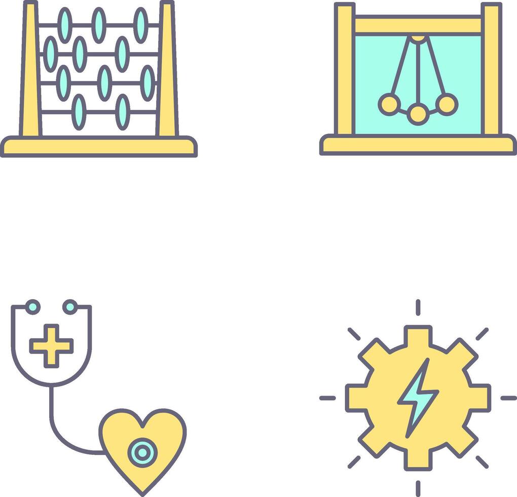 Abacus and Pendulum Icon vector