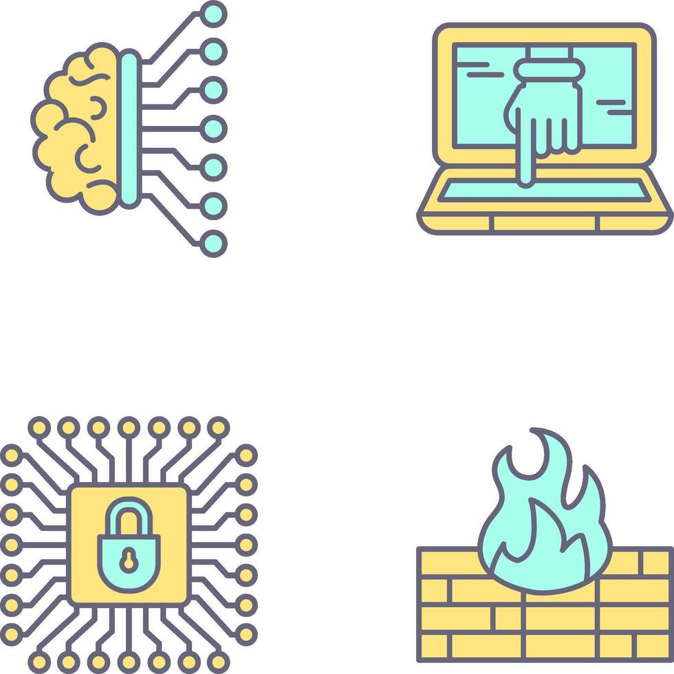 Machine Learning and Hacking Icon vector