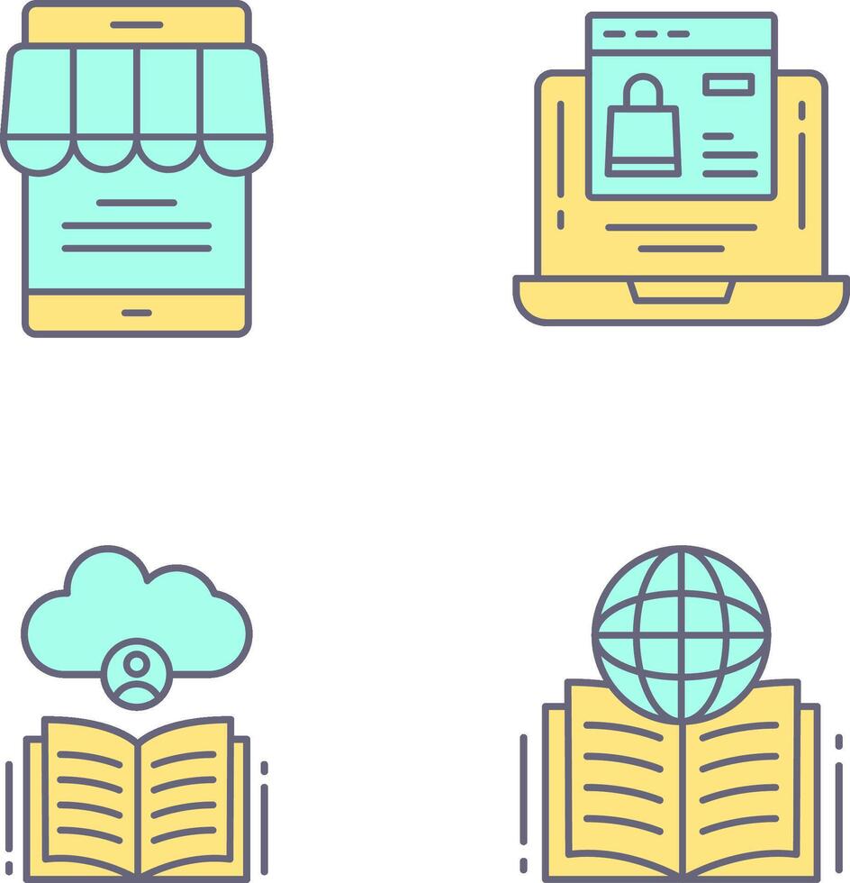 Online Store and Online Shopping Icon vector