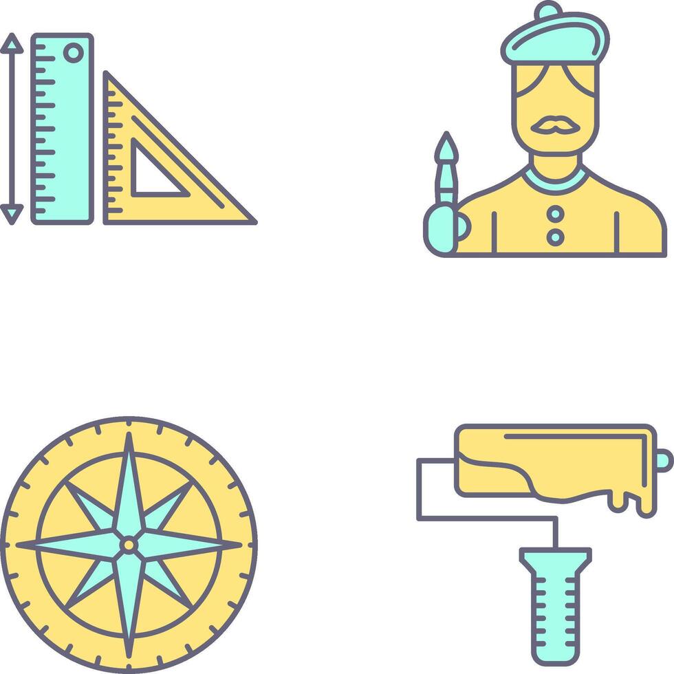 Rules and Artist Icon vector