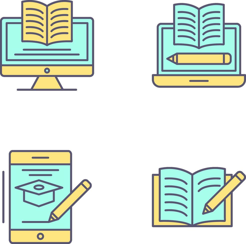 Digital Learning and Written Icon vector