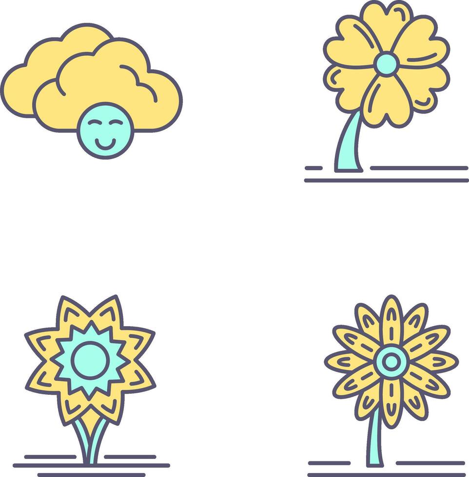 Cloudy and Clover Icon vector