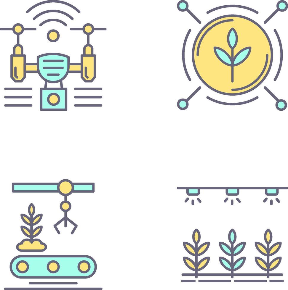 Analytics and Drone Icon vector