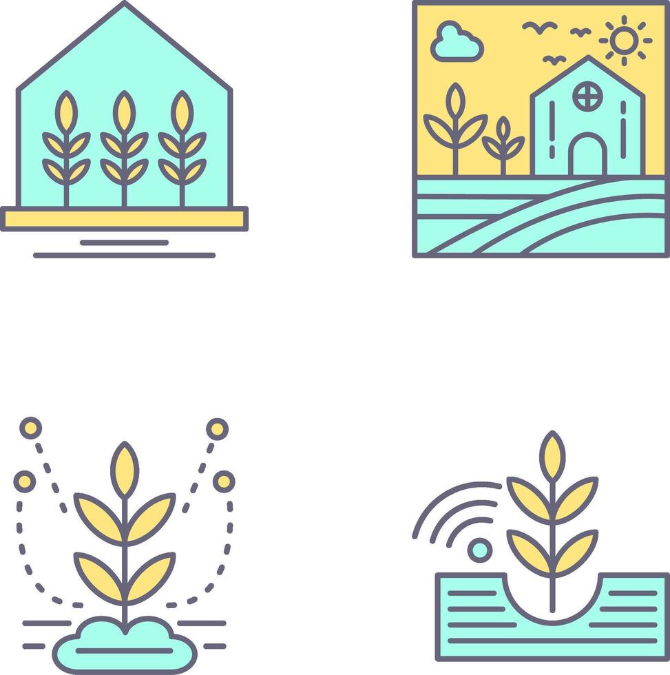Farm House and Nature Icon vector