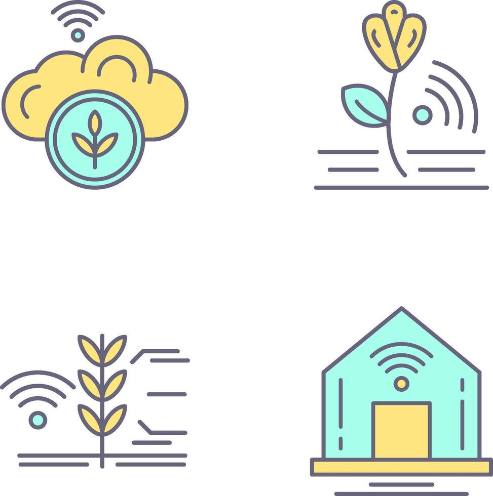 Signal and Flowers Icon vector