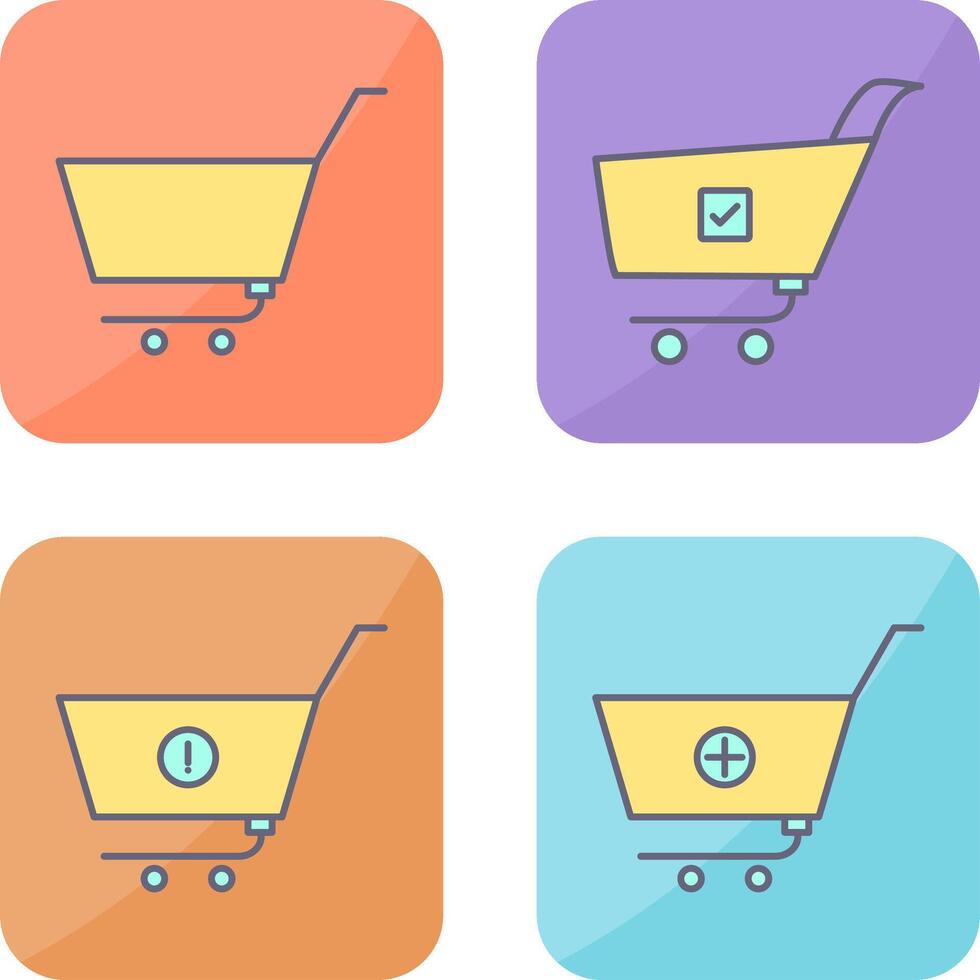 empty cart and confirm order Icon vector