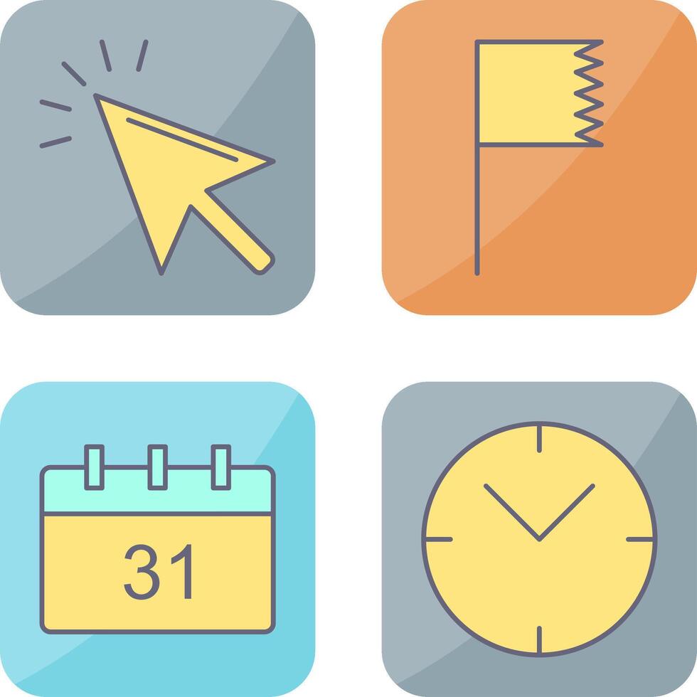 mouse and flag Icon vector