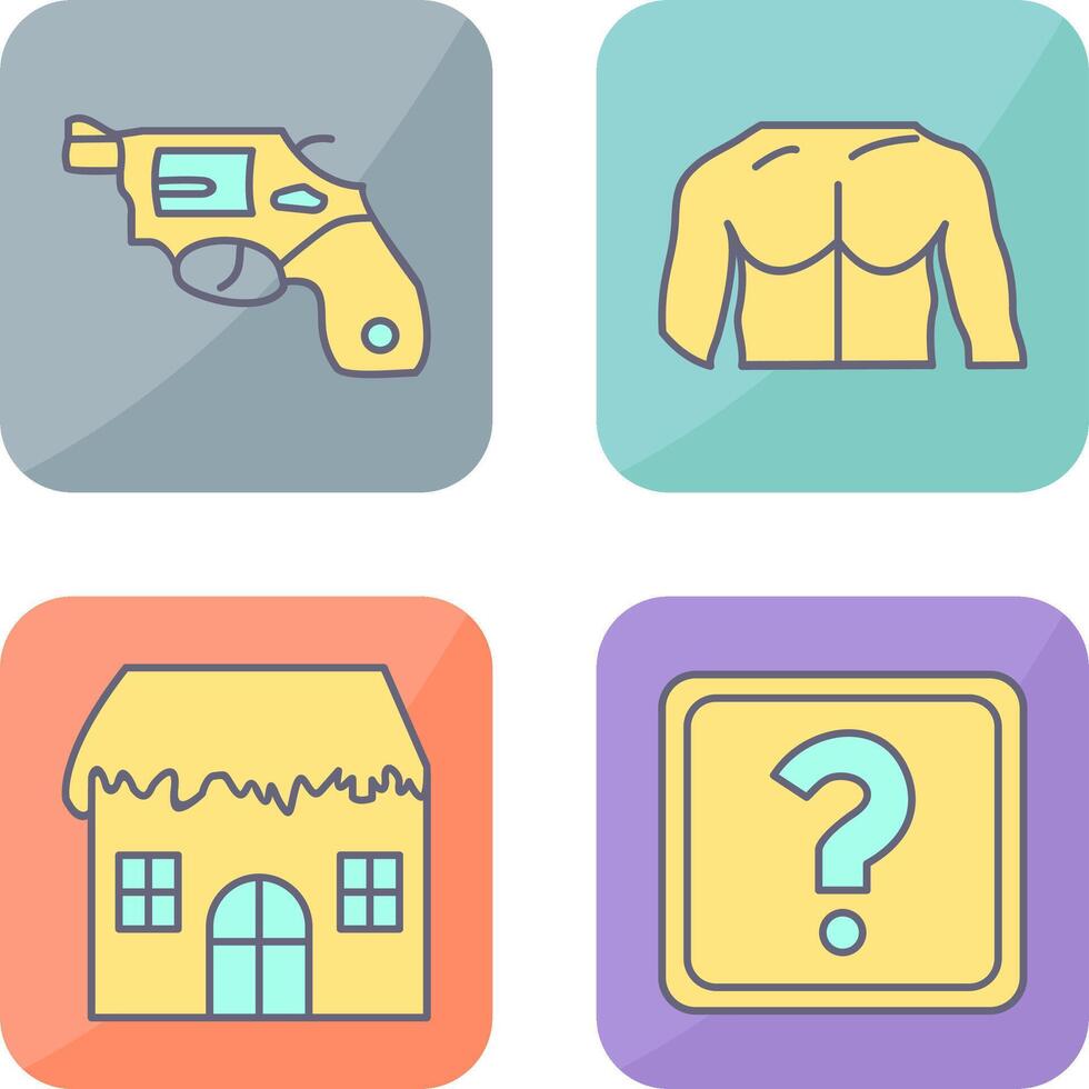 Revolver and Chest Icon vector