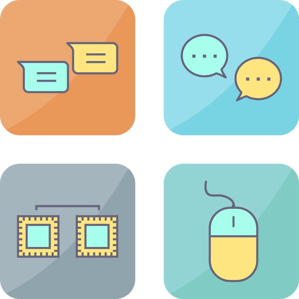 messages and conversation bubbles Icon vector