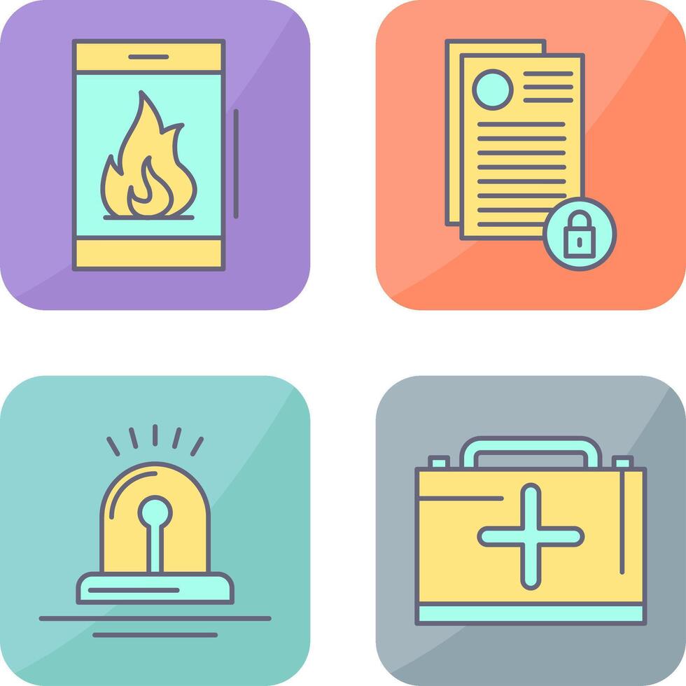 Fire and Privacy Icon vector