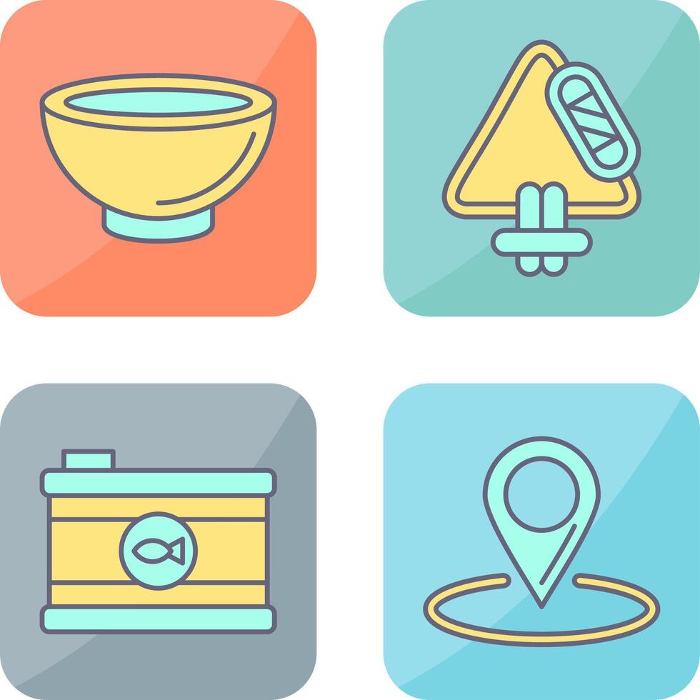 Bowling and Carabiner Icon vector