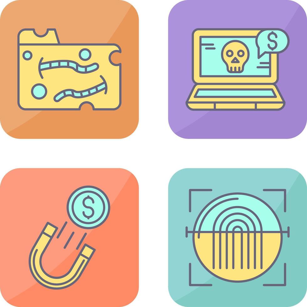 Worm and Online Fraud Icon vector