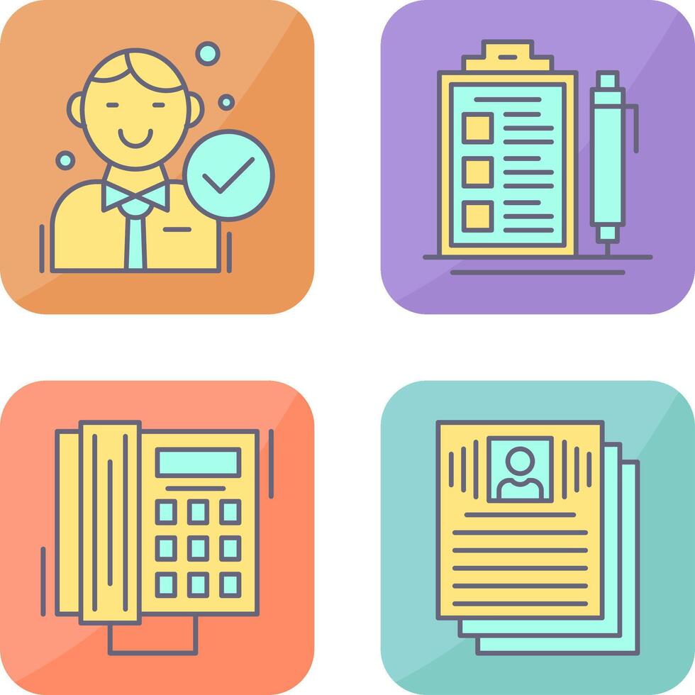 Hire and Check List Icon vector