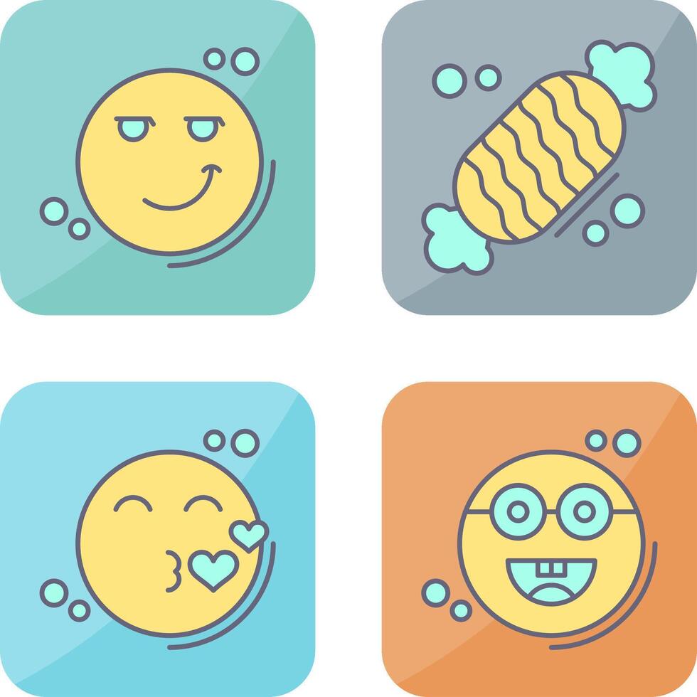 Smirk and Candy Icon vector