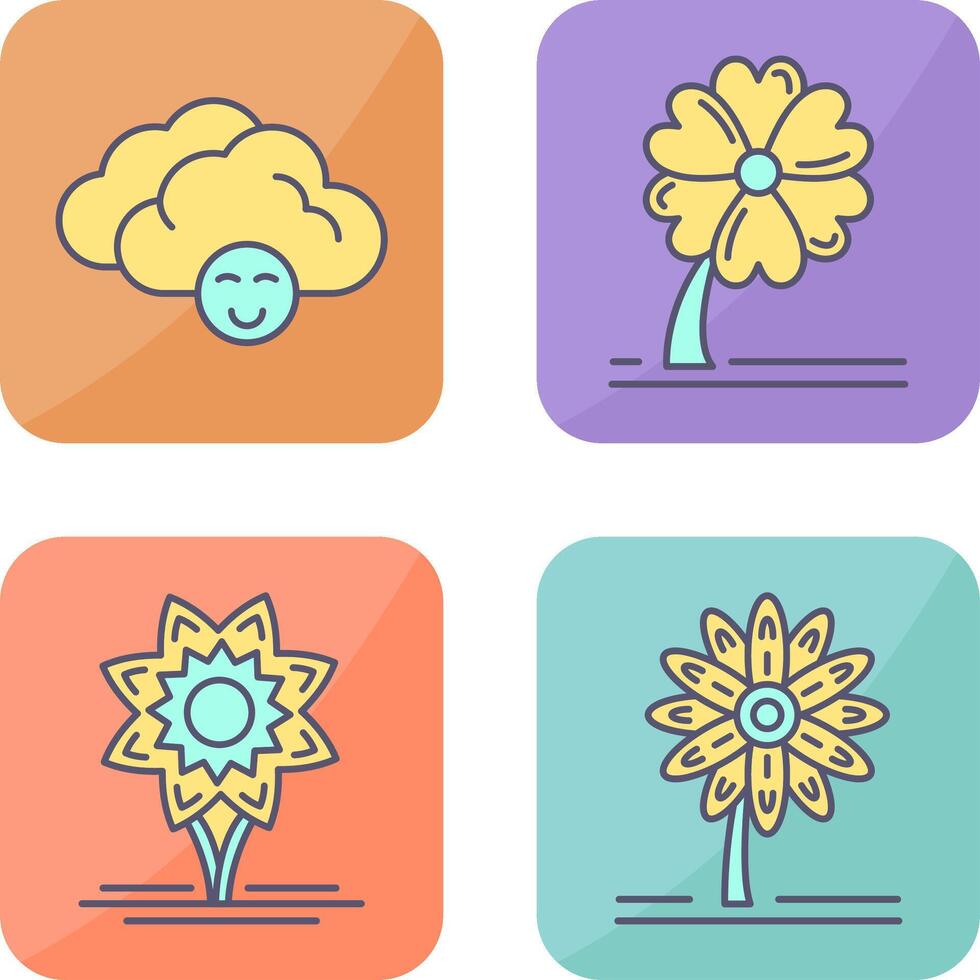 Cloudy and Clover Icon vector