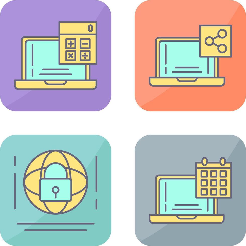 Calculator and Share Icon vector