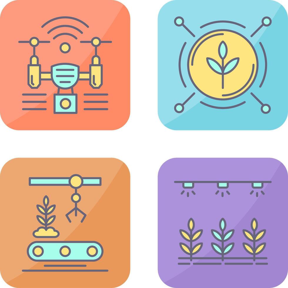 Analytics and Drone Icon vector