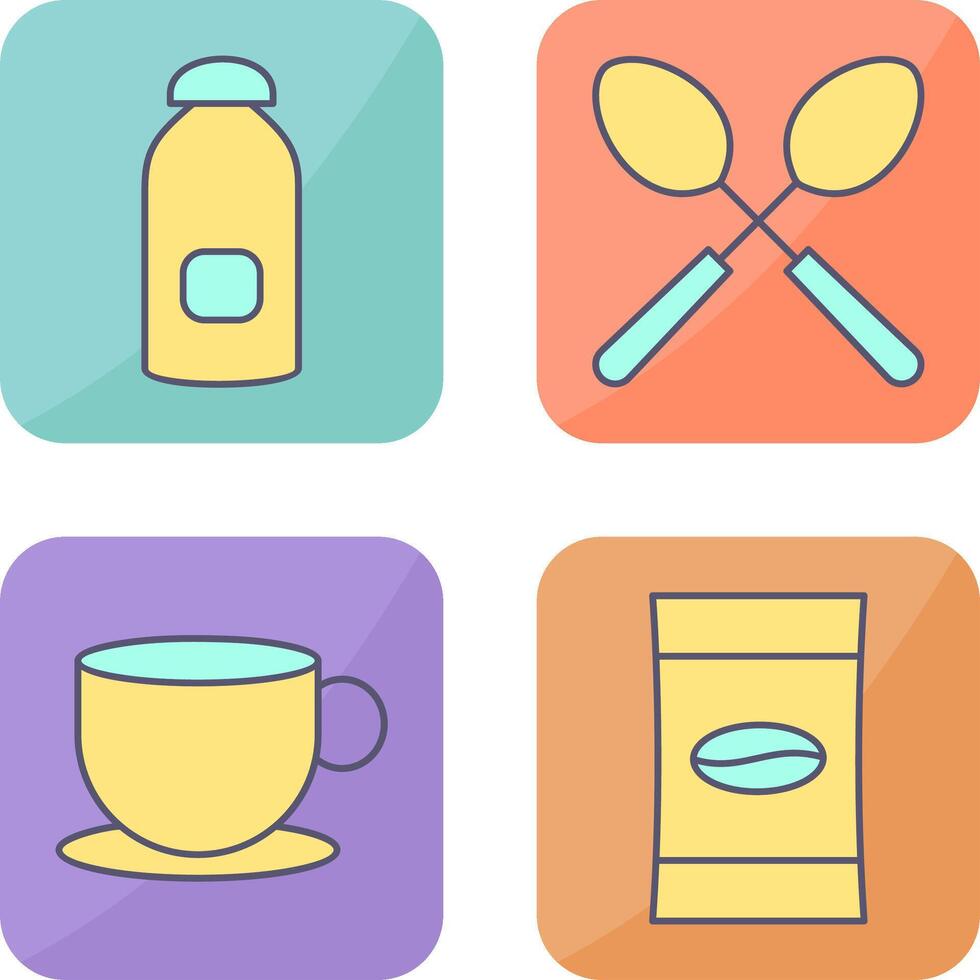syrup and spoon Icon vector