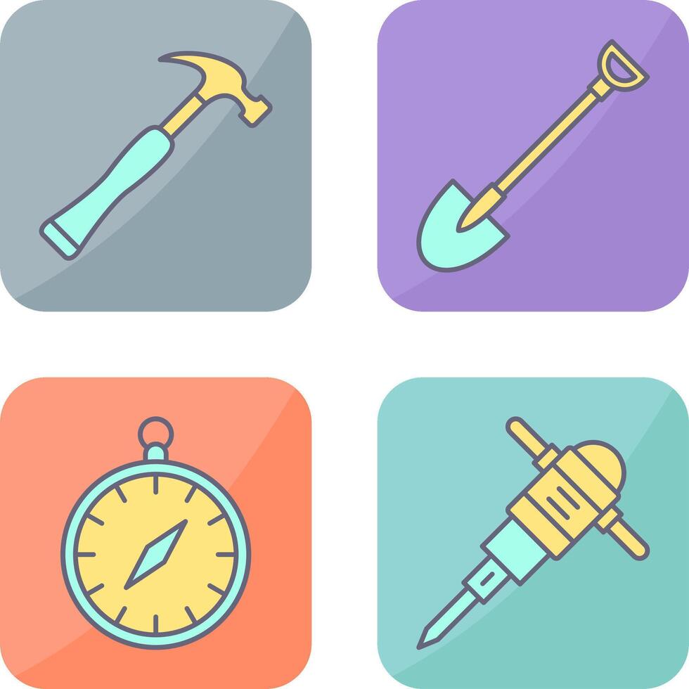 Shovel and Nail Icon vector